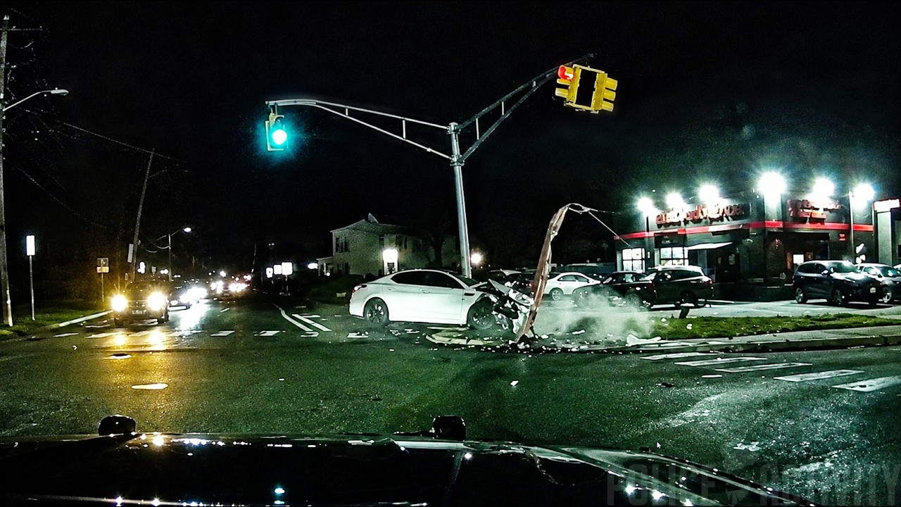 Stolen Kia police chase crash source video preview from Ewing New Jersey