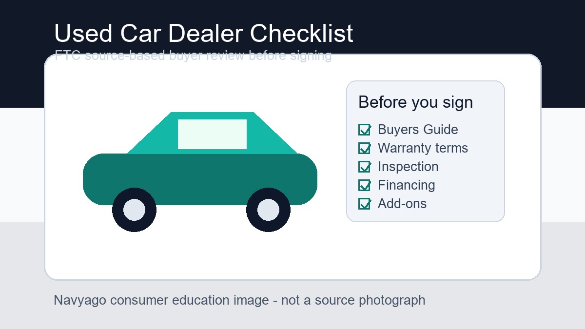 Used car dealer checklist planning sheet beside car keys