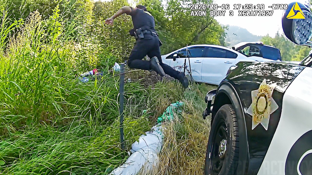North Bend robbery pursuit video
