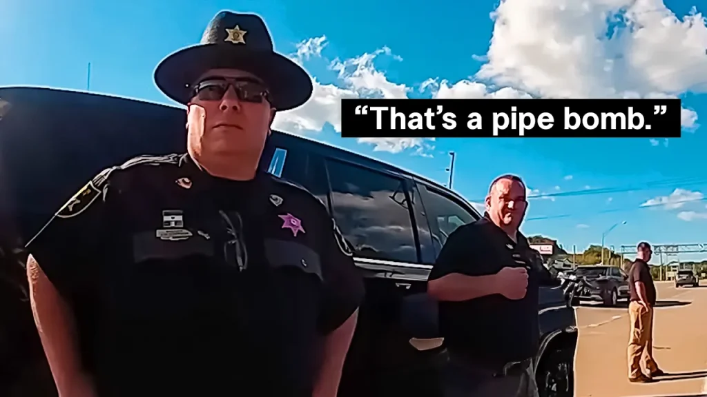 traffic stop suspected destructive device