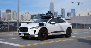 Waymo autonomous vehicle operating on public roads in San Francisco