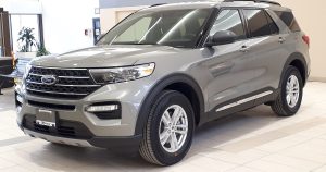Ford Explorer SUV front profile illustrating NHTSA power seat recall safety campaign