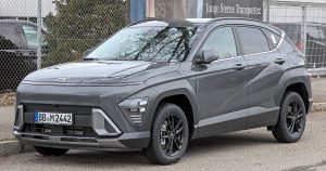 Hyundai Kona SX2 compact crossover illustrating NHTSA seat belt recall notice